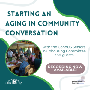 Starting an Aging in Community Conversation